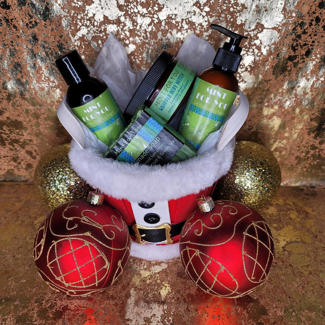 4pc Bath & Body Christmas Gift Baskets