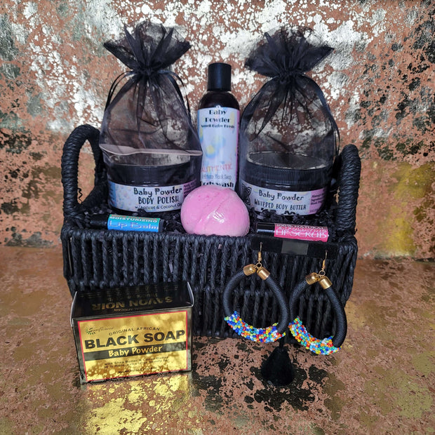 Baby Powder Gift Set with a Pair of Earrings