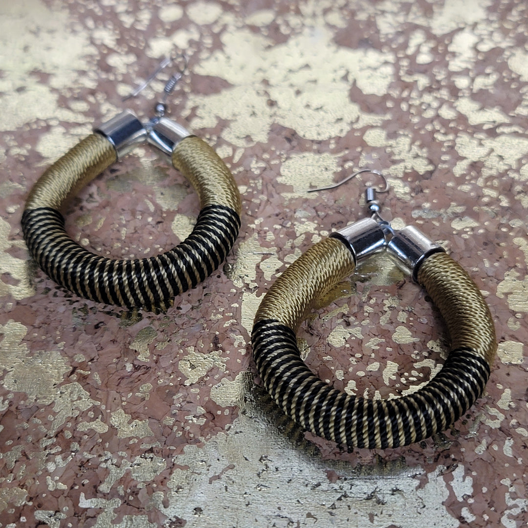 Thread Wrapped African Earrings