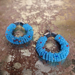 2" Beaded Hoop Earrings