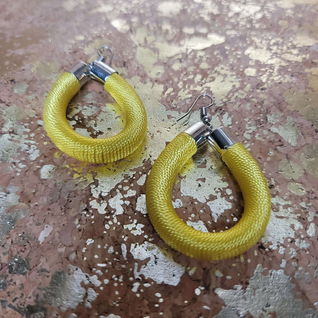 Thread Wrapped African Earrings