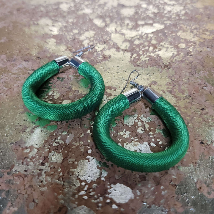 Thread Wrapped African Earrings