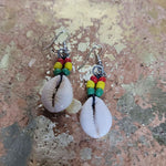 Cowry Shell Earrings with Beads