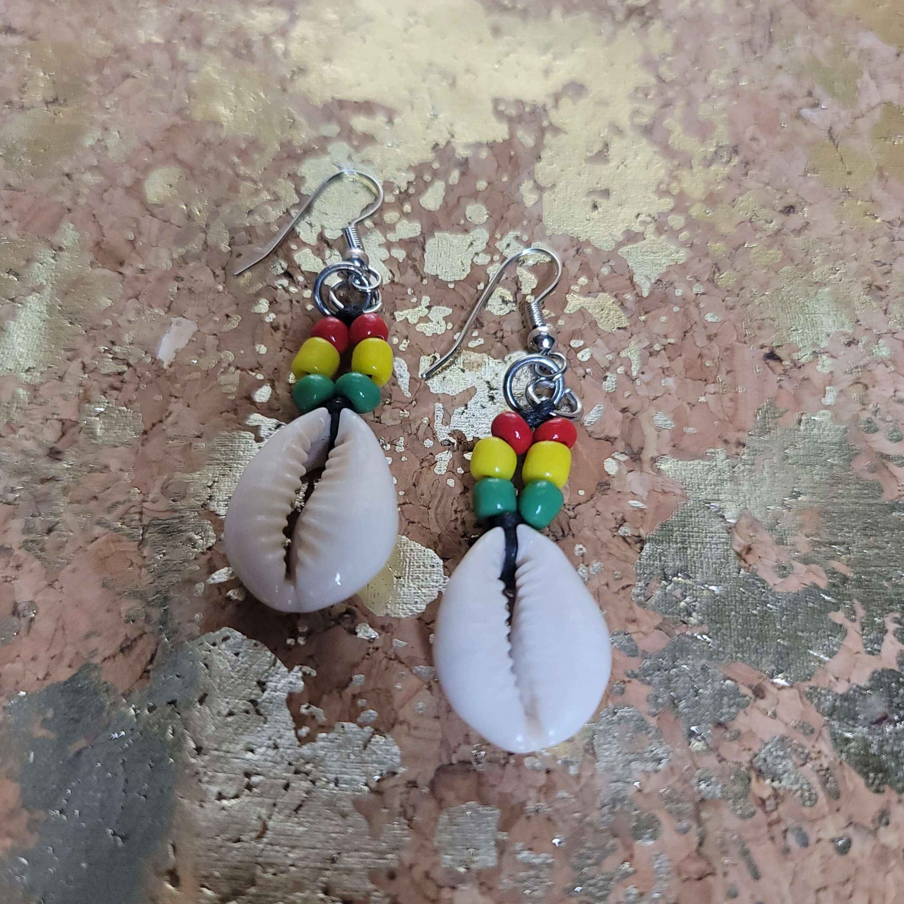 Cowry Shell Earrings with Beads