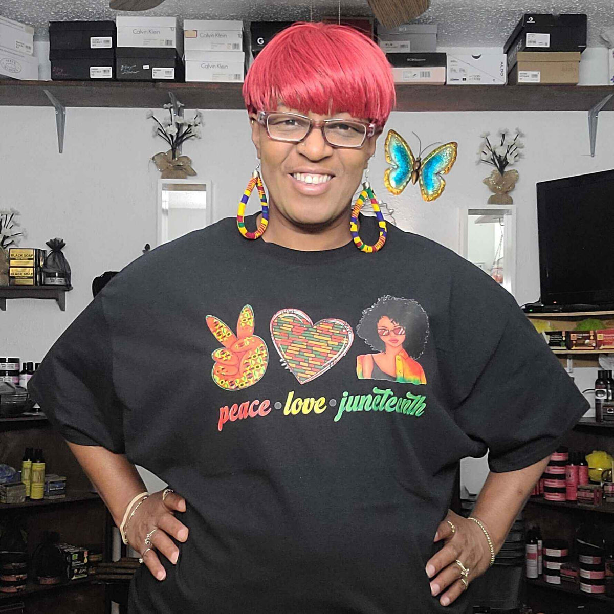 Peace, Love & Juneteenth T-shirt