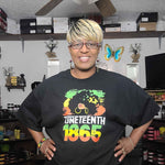 Juneteenth Lady with Butterflies T-shirt