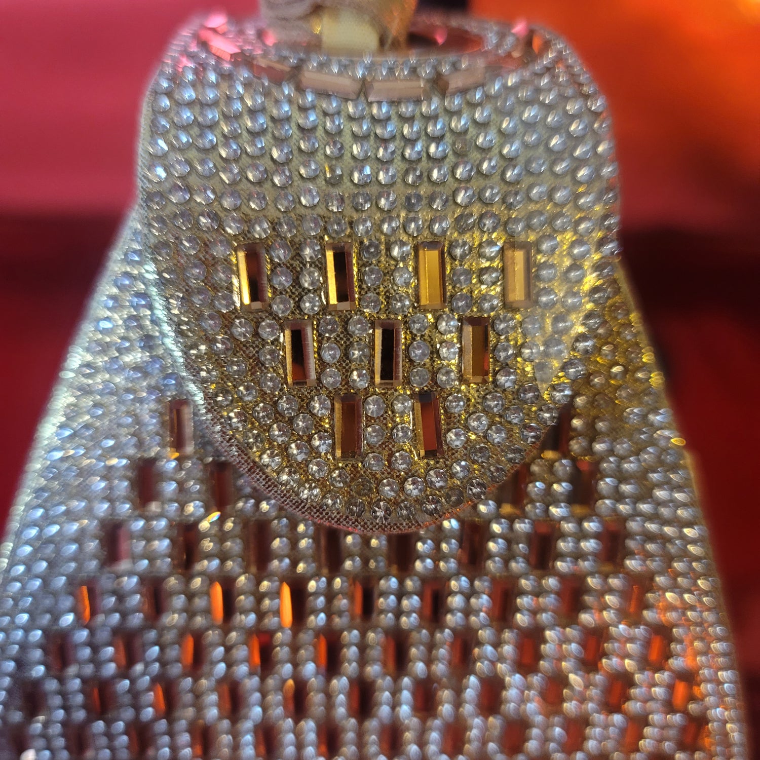 Golden Pyramid Wristlet Bag