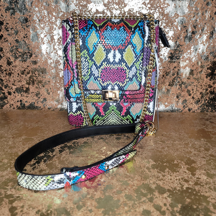 Multi Colored Snakeskined CrossBody