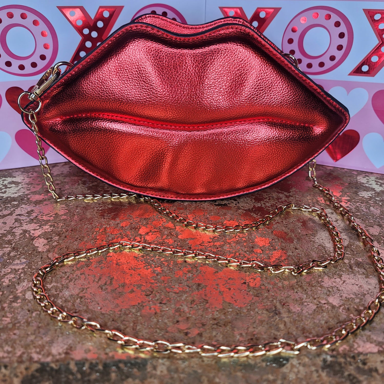 Sugar Mama Valentine Duo Gift Set with Red Lip CrossbodyBag