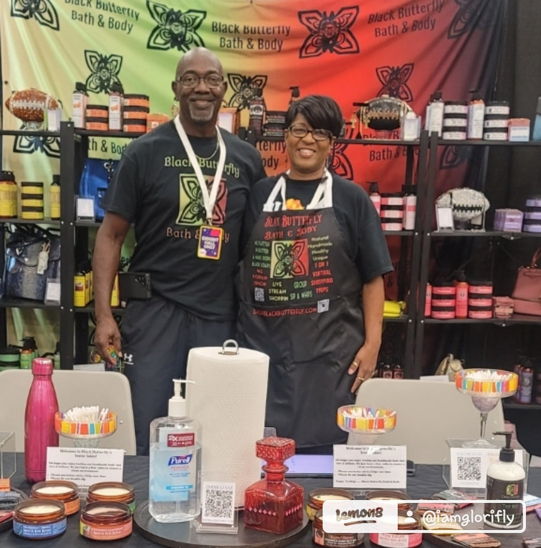 Black Butterfly Bath & Body Setup at 2024 Texas Women's Conference 
