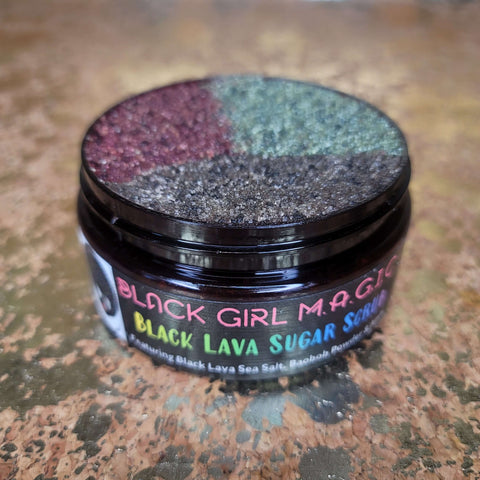 Black Girl Magic Black Lava Sugar Scrub 4