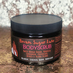 Brown Sugar Luxe Bodyscrub on a textured surface