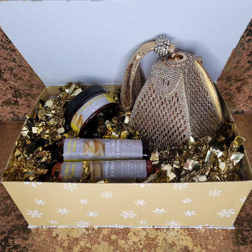 Lemon Sugar Trio Gift Set Collabed With Golden Pyramid Wristlet Bag