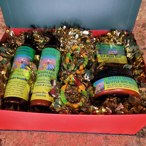 Simply Sublime 4pc Gift Set With African Fabric Covered Earrings