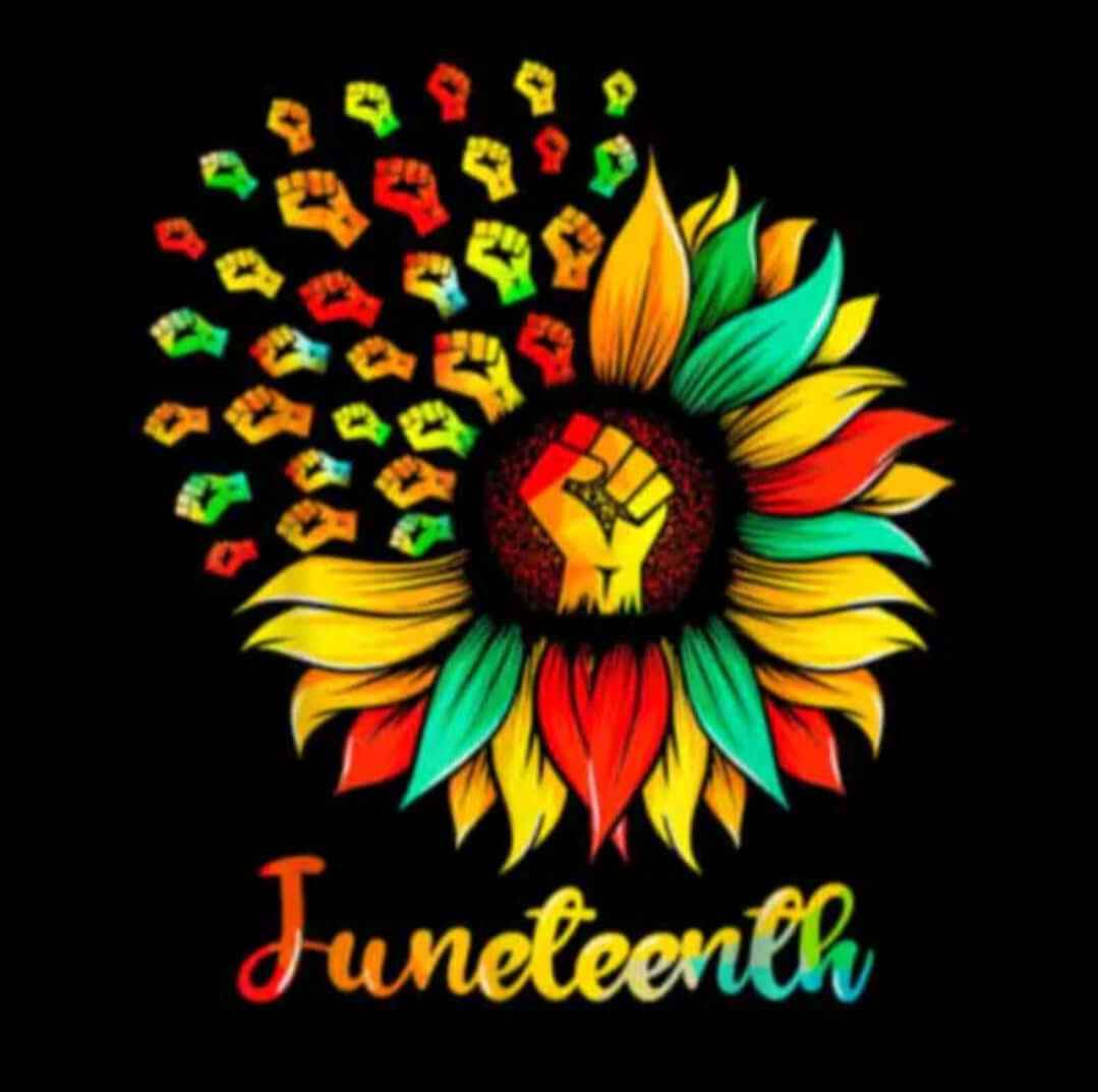 Juneteenth Flower of Fists Teeshirt