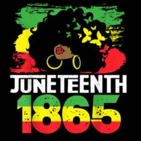 Juneteenth Lady with Butterflies T-shirt