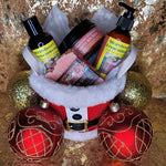 Strawberry Lemondrops 4pc Holiday Gift Set In Santa Belly Basket