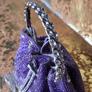 Purple Blinged Drawstring Bag