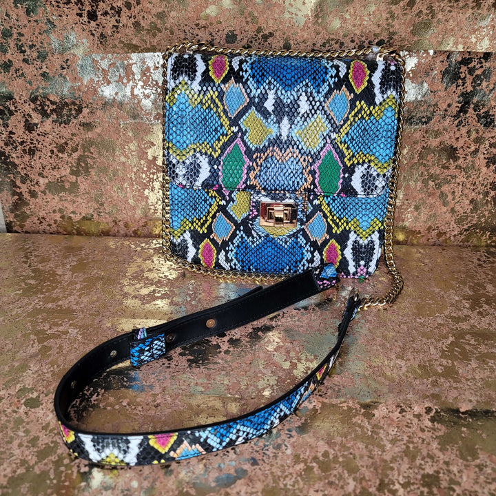 Multi Colored Snakeskined CrossBody