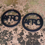 Afro Wooden Hoop Earrings