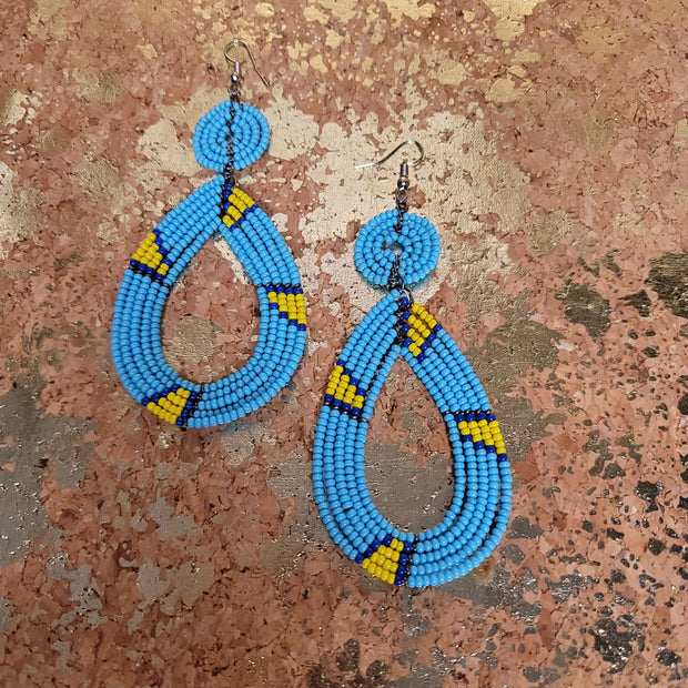 Beaded Massai Teardrop Earrings