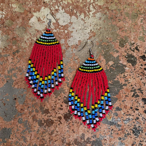 Beaded Maasai-inspired Earrings