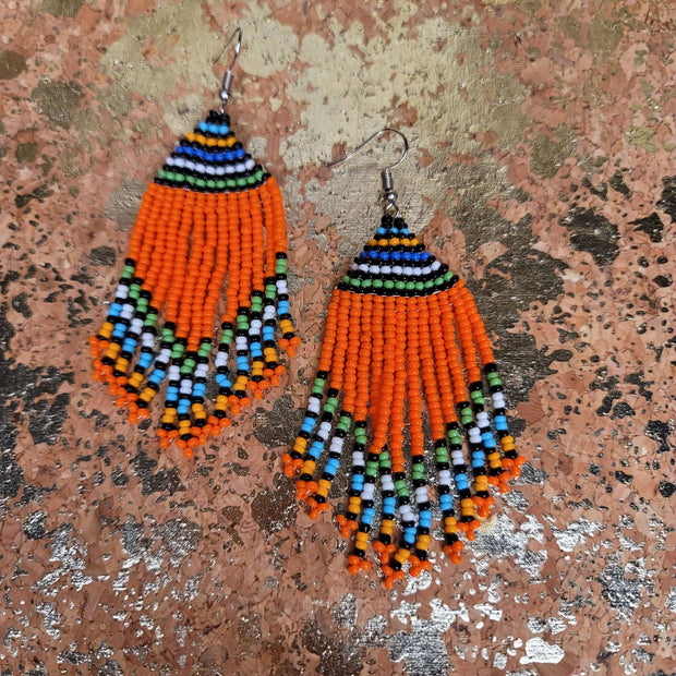 Beaded Maasai-inspired Earrings