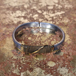Silver & Gold Twist Bangle Bracelet