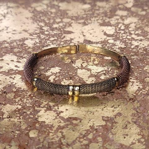 Brass & Copper Twist Bangle Bracelet