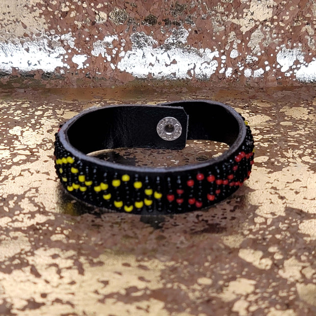 Kenyan Beaded Leather Bracelet