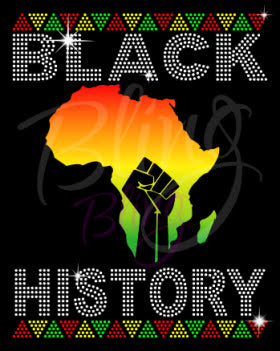 Black History Month Bling Tees